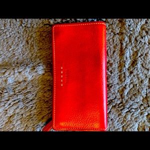 Fossil red leather wallet